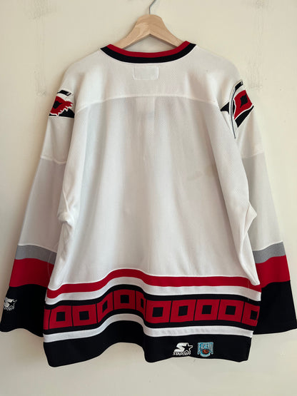 00s Carolina Hurricanes Big Logo Starter Away Jersey (XL)