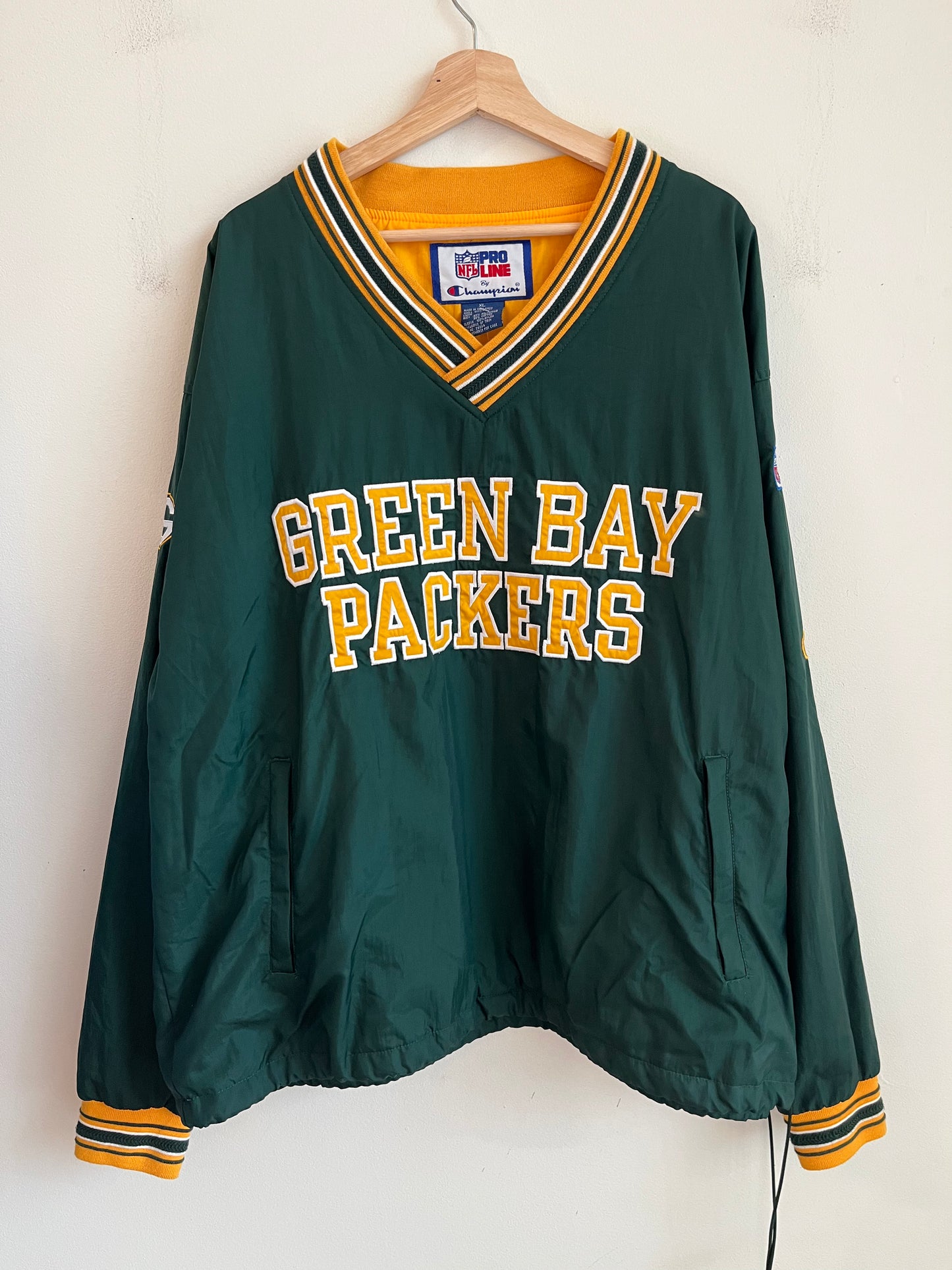 90s Green Bay Packers Spell Out  Champion Windbreaker (XL)