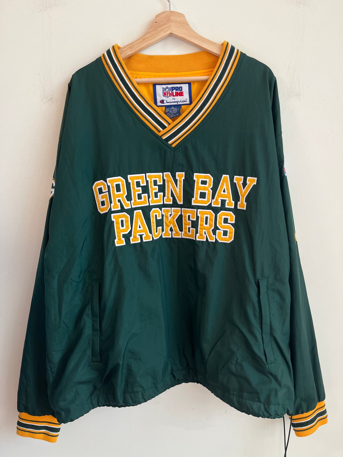 90s Green Bay Packers Spell Out  Champion Windbreaker (XL)
