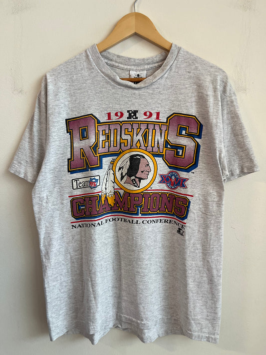 1991 Washington Redskins Conference Champions Starter Grey tee (L)