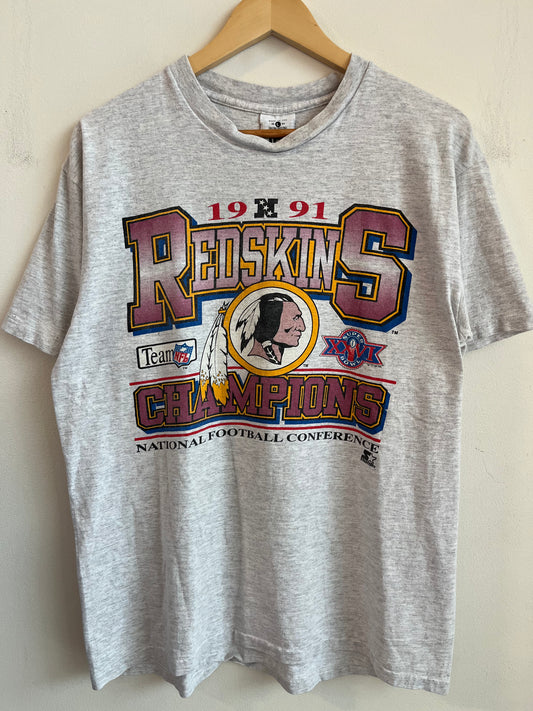 1991 Washington Redskins Conference Champions Starter Grey tee (L)