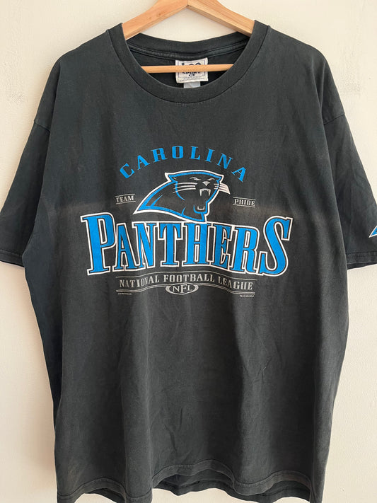 1999 Carolina Panthers Lee Faded Black Tee (XL)