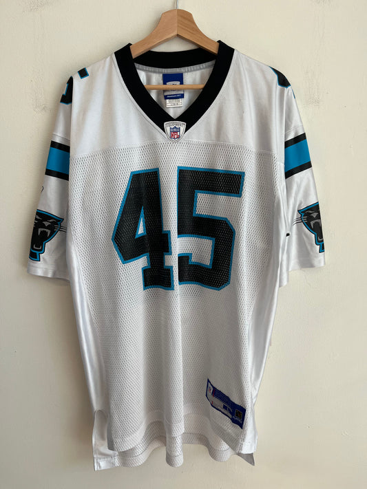 00s Carolina Panthers Brad Hoover Reebok Away Jersey (L)