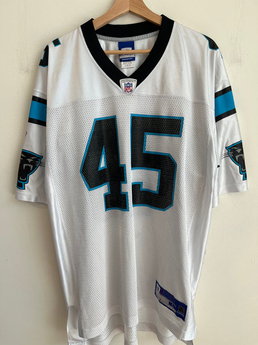 00s Carolina Panthers Brad Hoover Reebok Away Jersey (L)