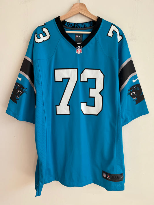 2010s Carolina Panthers Michael Oher Blue Nike Jersey (XXL)