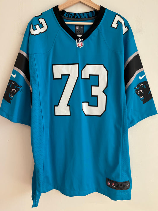 2010s Carolina Panthers Michael Oher Blue Nike Jersey (XXL)