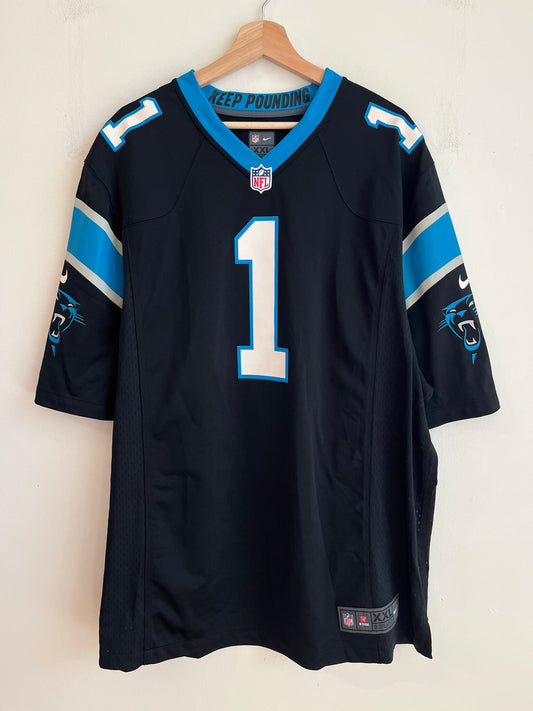 00s Carolina Panthers Cam Newton Nike Home Jersey (XXL)