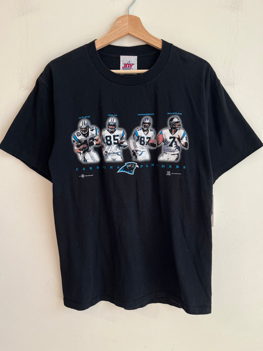 2000 Carolina Panthers Players (Floyd, Walls, Muhammad, Beuerlein) Tee (M)