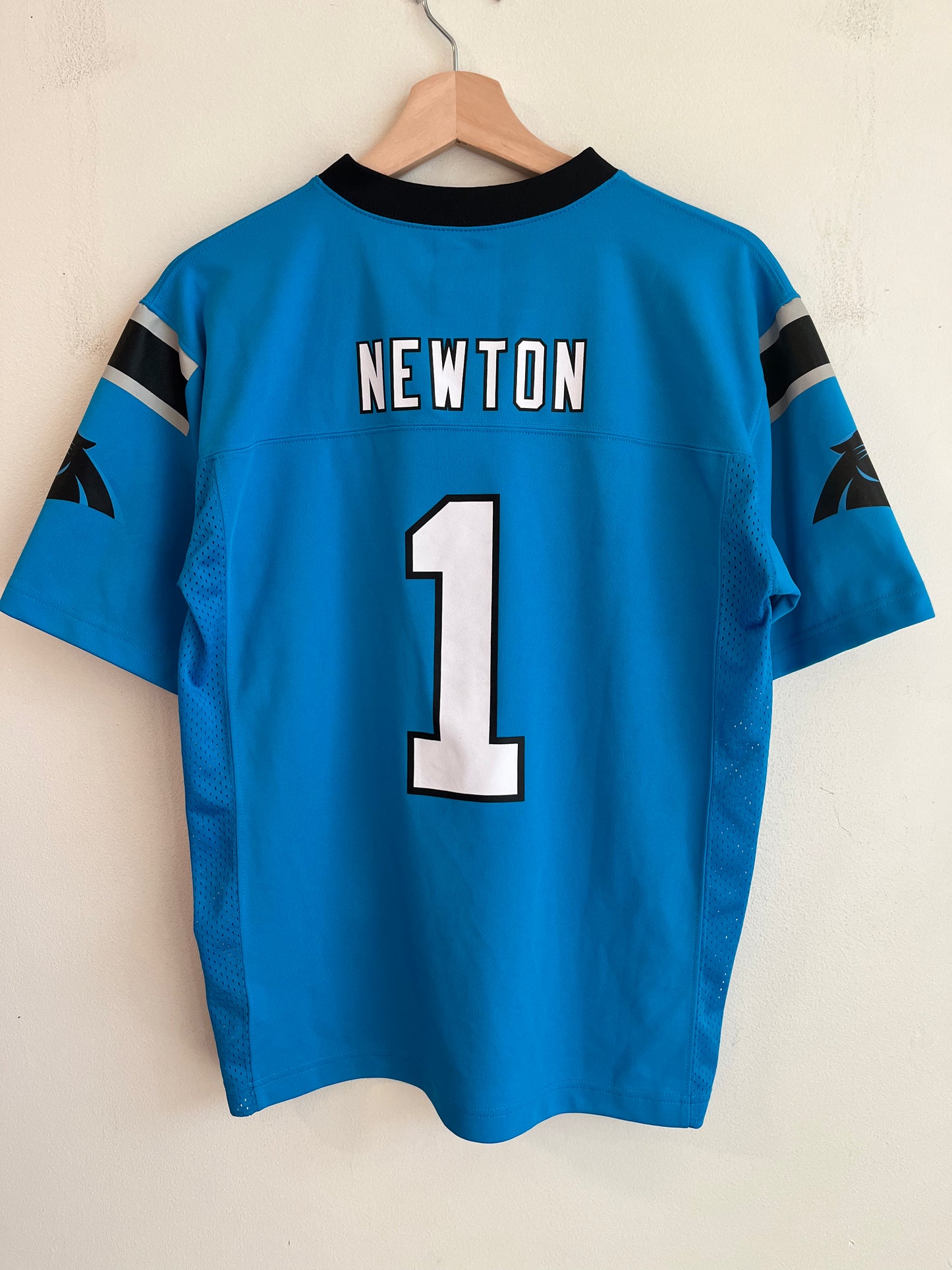 2010s Carolina Panthers Cam Newton NFL Team Blue Jersey (Youth L)