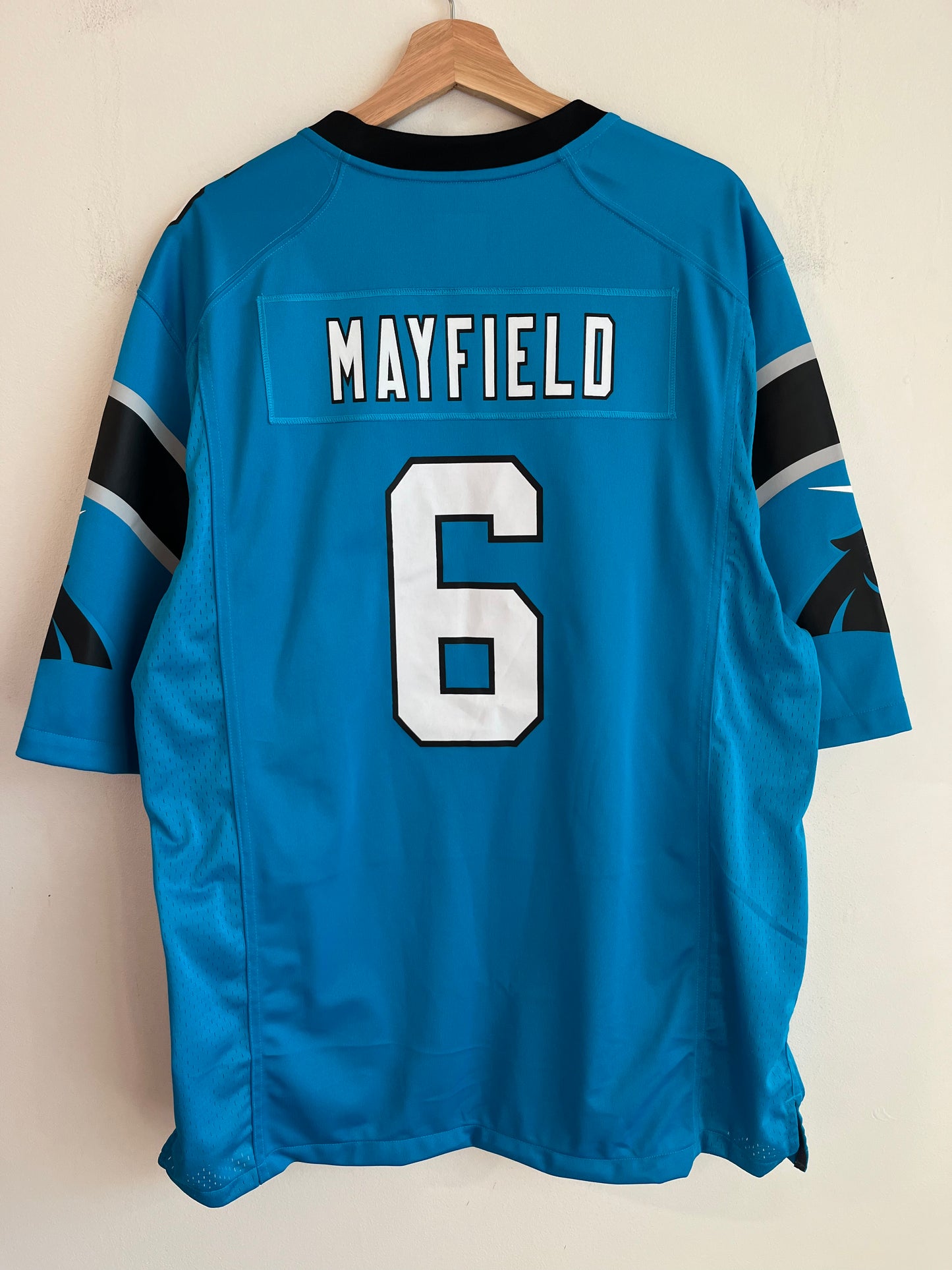 2022 Carolina Panthers Baker Mayfield Blue Nike Jersey (XL)