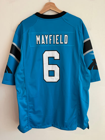 2022 Carolina Panthers Baker Mayfield Blue Nike Jersey (XL)