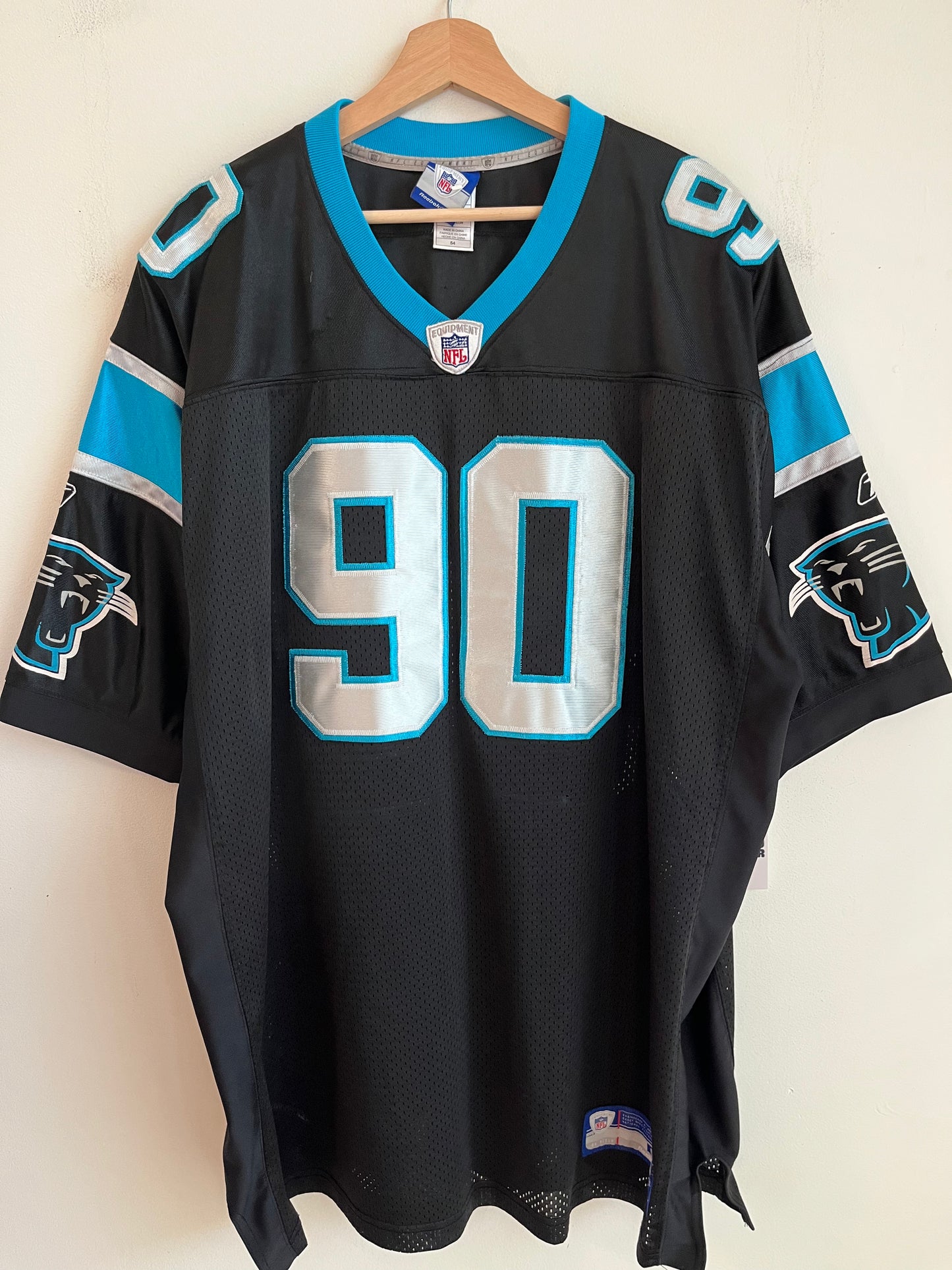 00s Carolina Panthers Julius Peppers Stitched Home Jersey (XXL)