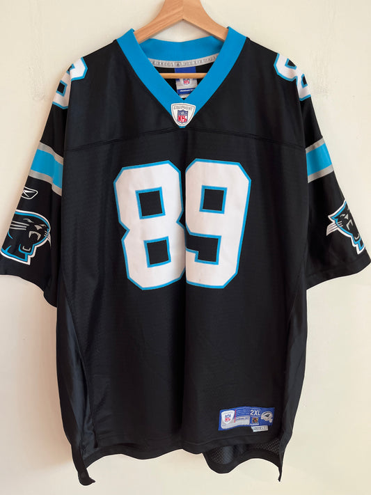 00s Carolina Panthers Steve Smith Stitched Reebok Home Jersey (XXL)