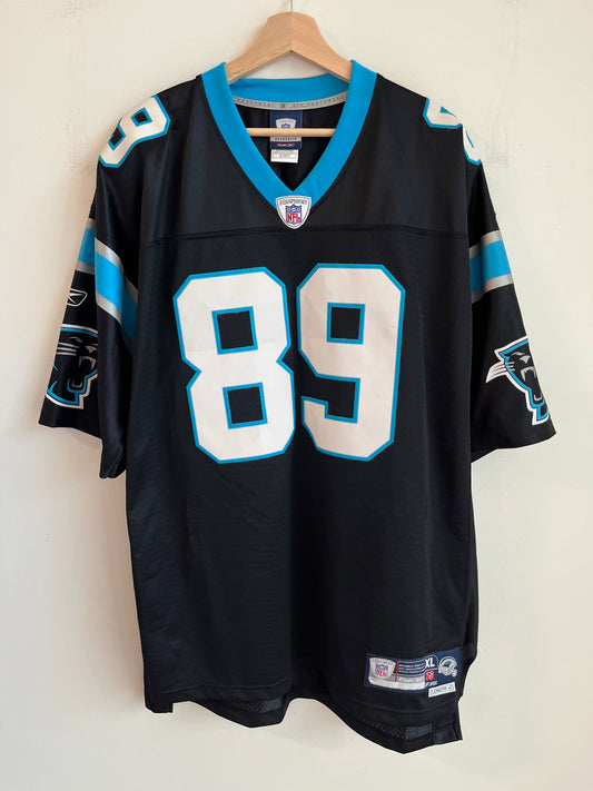 00s Carolina Panthers Steve Smith Stitched Reebok Home Jersey (XL)