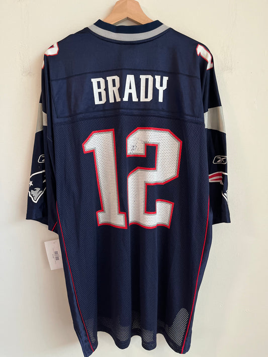 00s New England Patriots Tom Brady Reebok Home Jersey (XL)