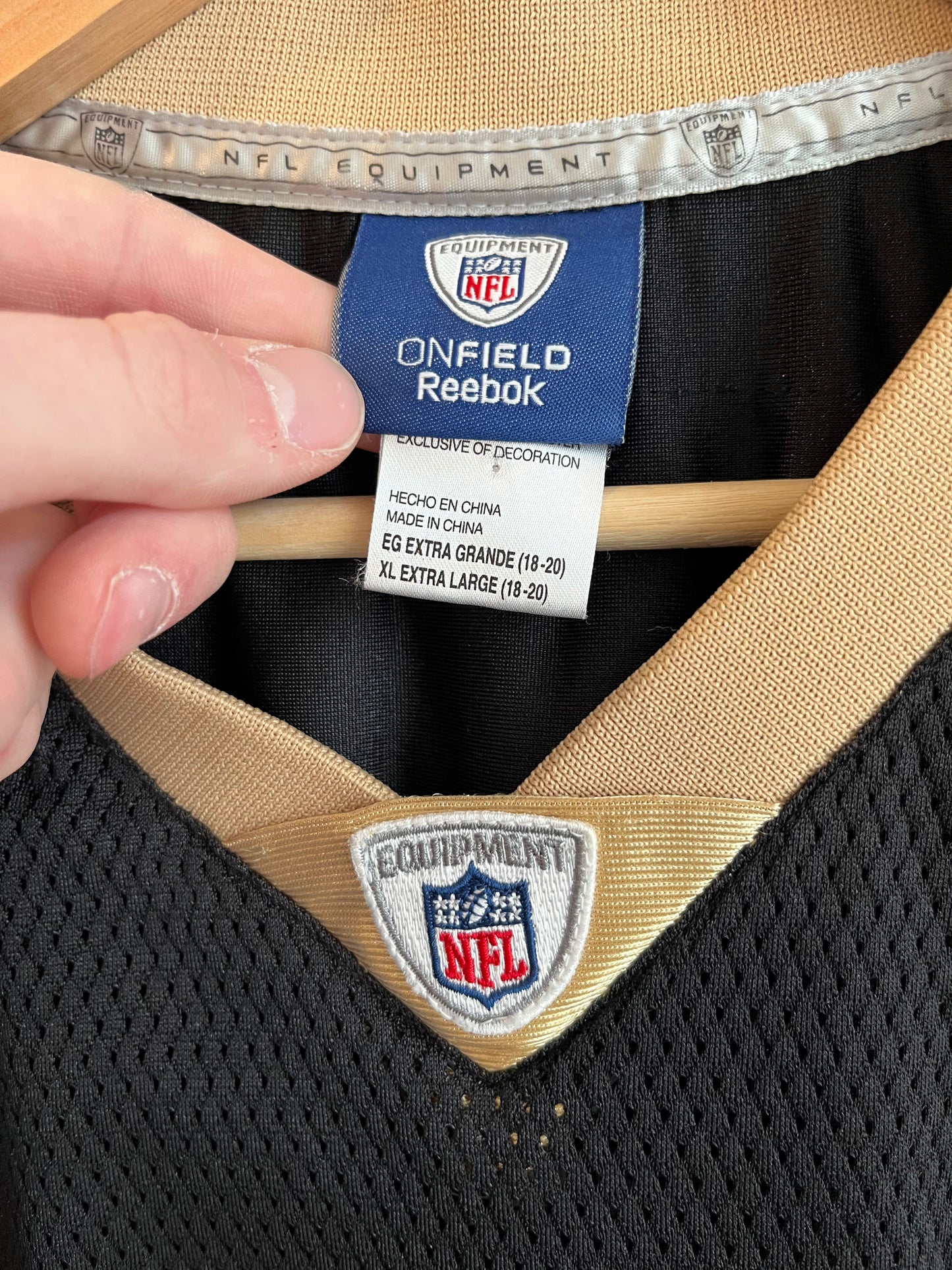 00s New Orleans Saints Drew Brees Reebok Home Jersey (Youth XL)