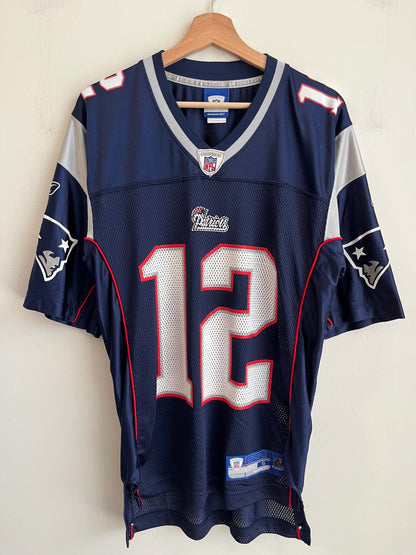 00s New England Patriots Tom Brady Reebok Home Jersey (S)