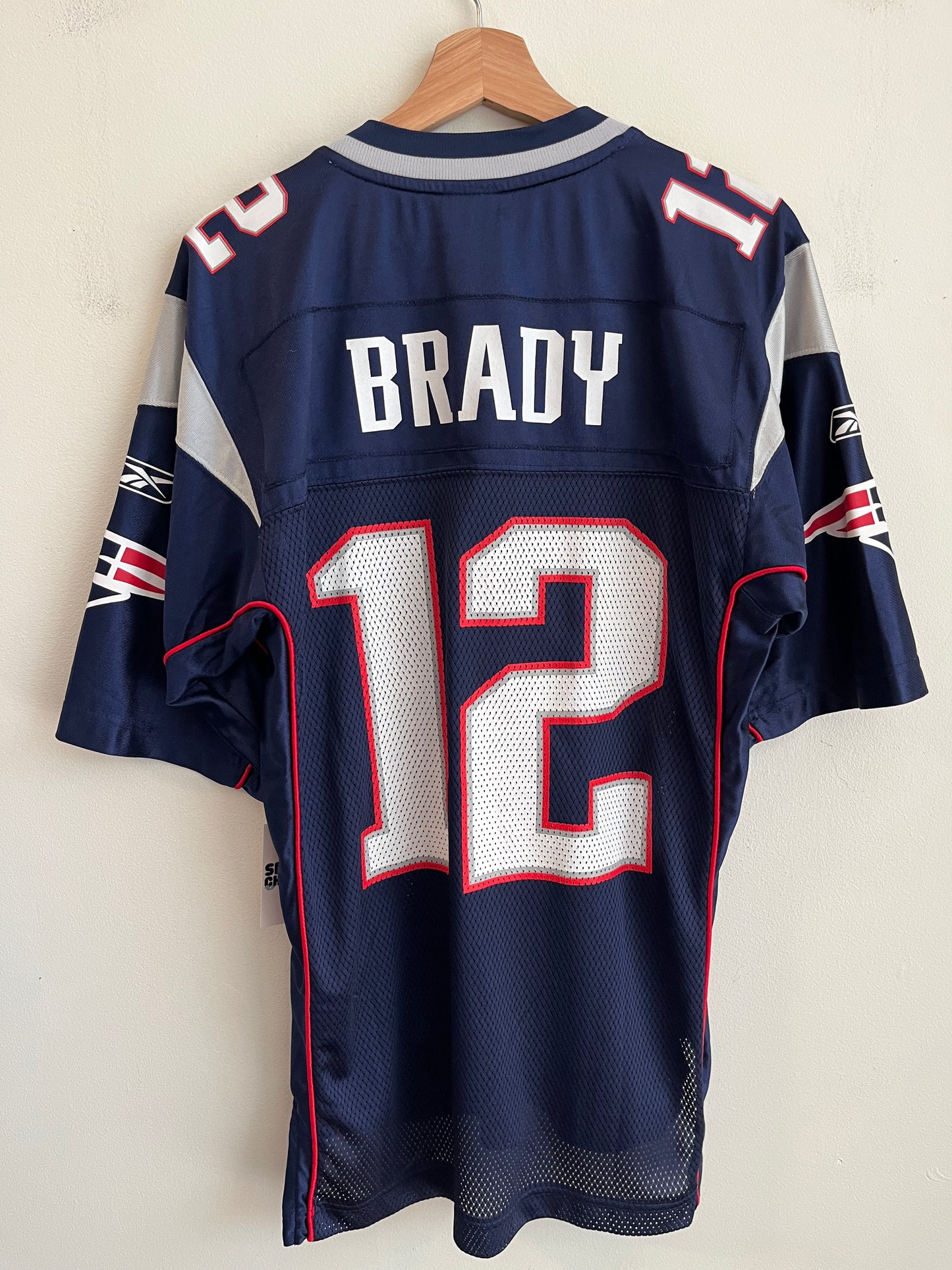 00s New England Patriots Tom Brady Reebok Home Jersey (S)