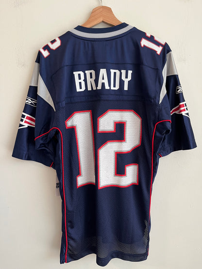 00s New England Patriots Tom Brady Reebok Home Jersey (S)