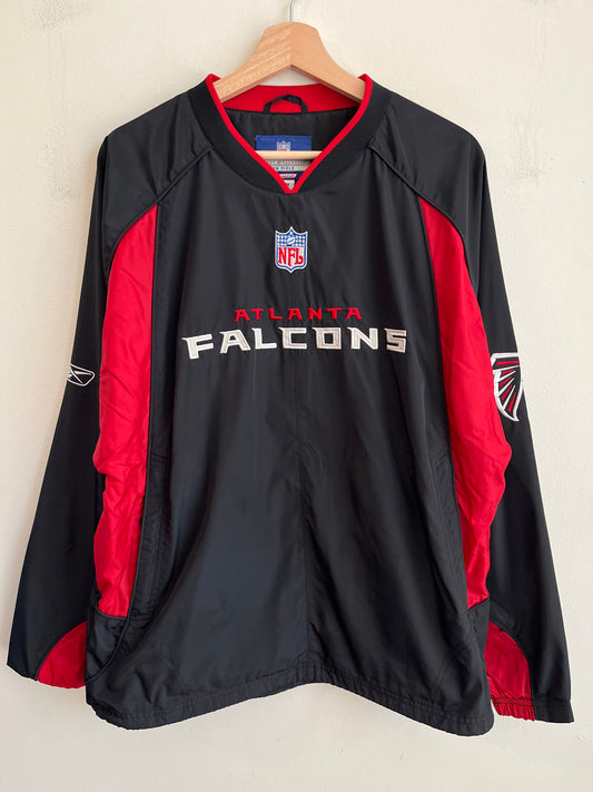 00s Atlanta Falcons Reebok Black Windbreaker (M)