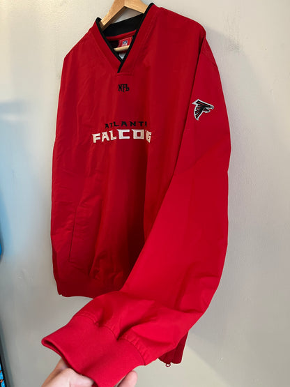 00s Atlanta Falcons Red NFL Windbreaker (L)