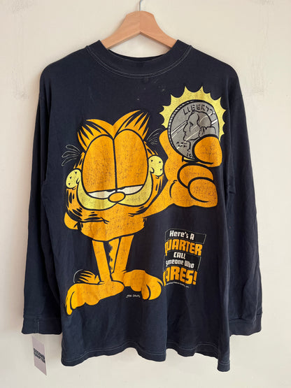 1978 Garfield Vintage Jim Davis Cartoon Long Sleeve Shirt (L)