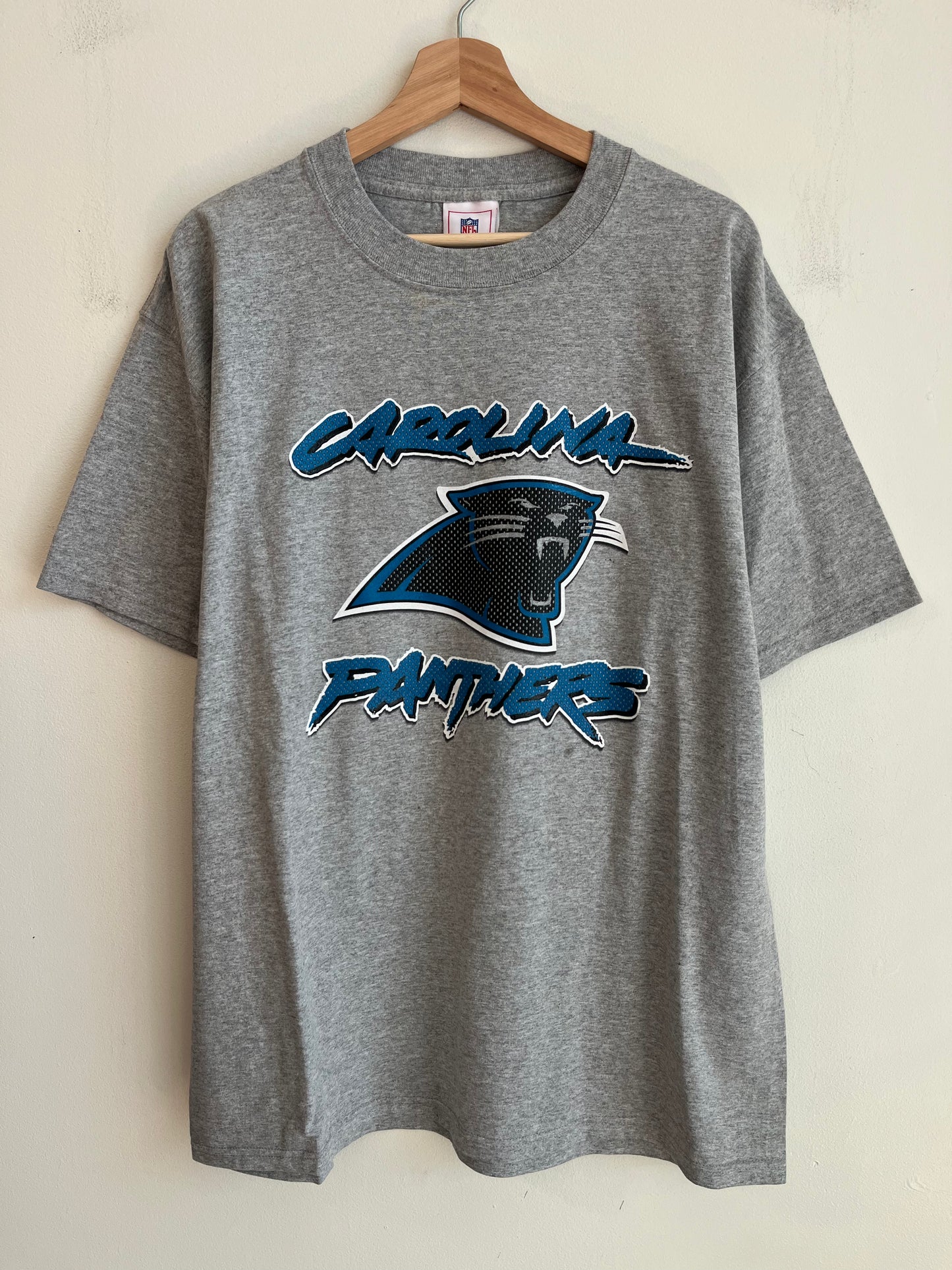 2004 Carolina Panthers Grey Cat Scratch Tee (L)