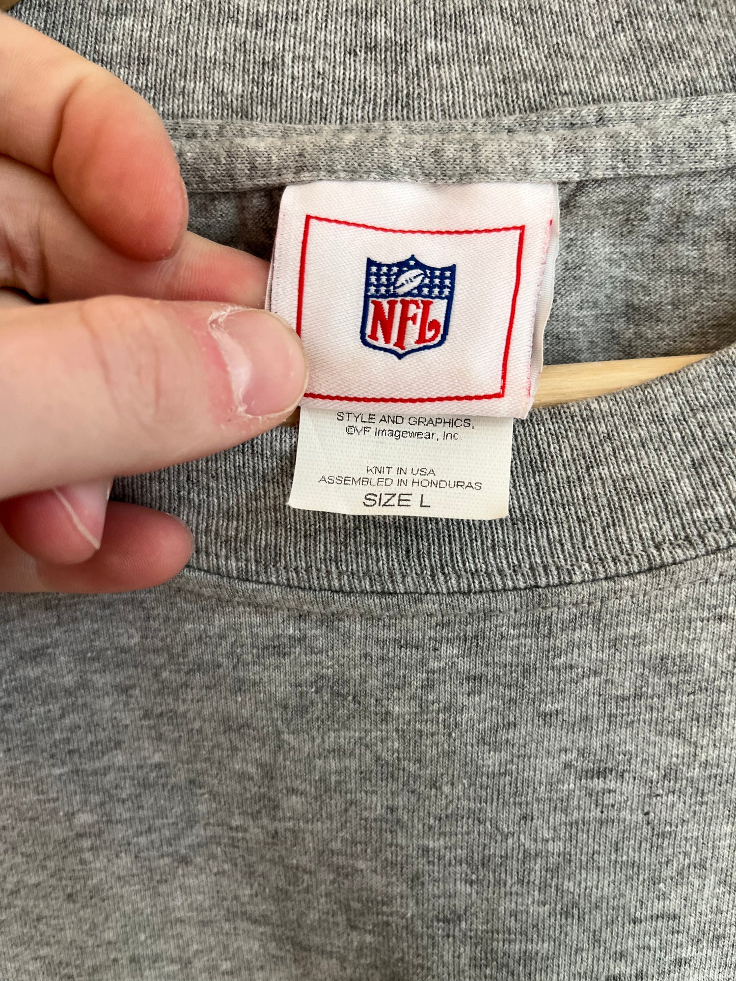 2004 Carolina Panthers Grey Cat Scratch Tee (L)