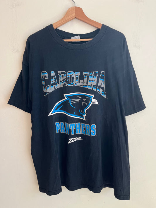 90s Carolina Panthers Zubaz Spell Out Tee (XL)