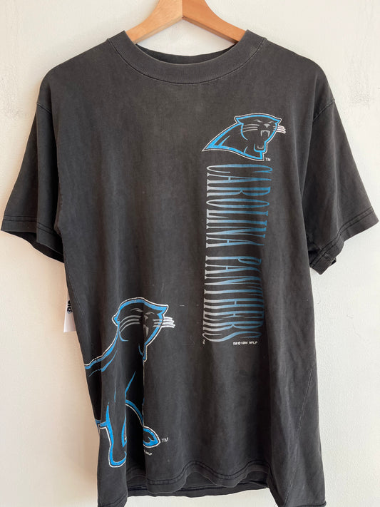 1994 Carolina Panthers Faded Thrashed Wrap Around Tee (M)
