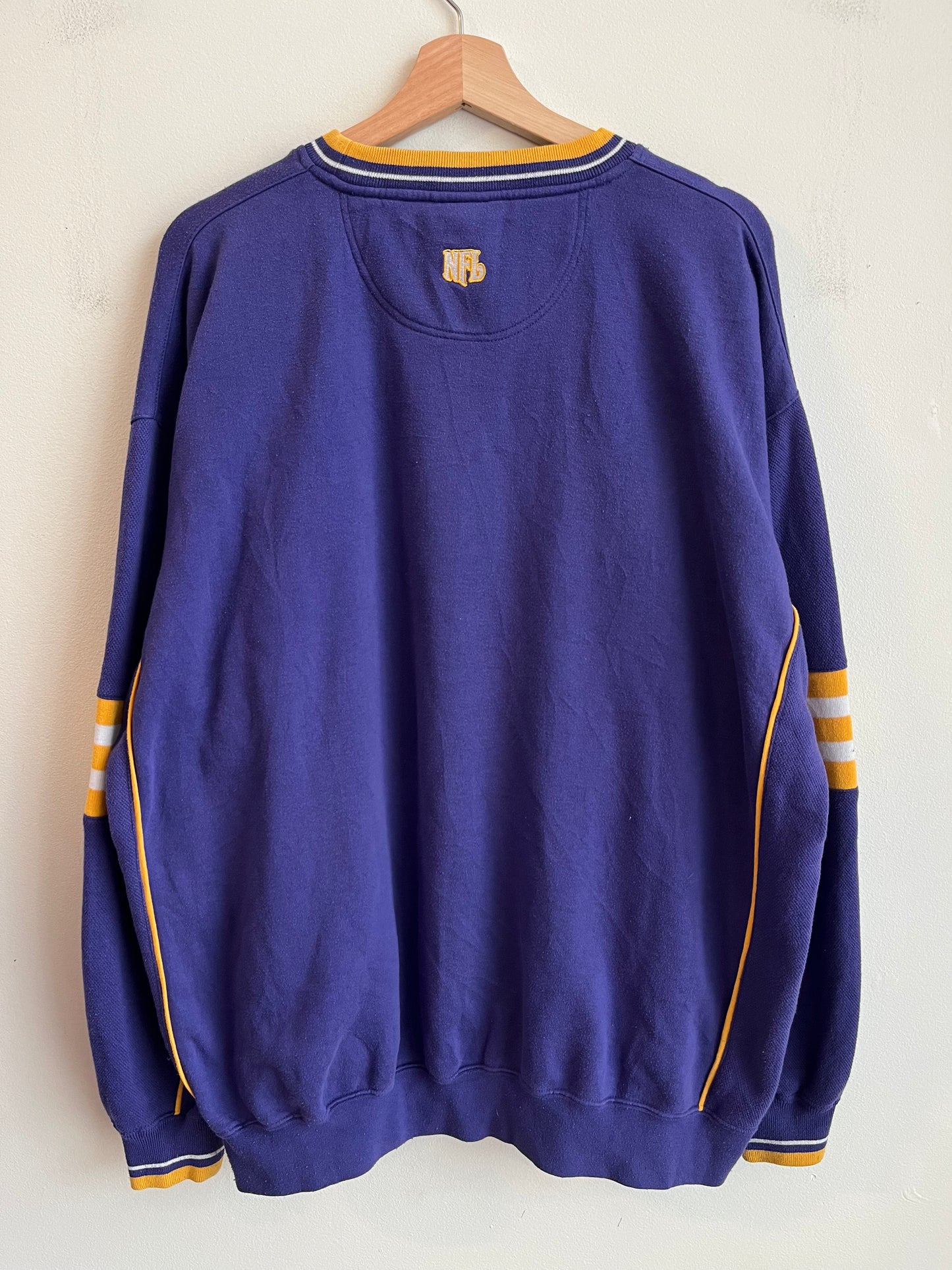 00s Minnesota Vikings Purple Spell Out Crewneck (XL)