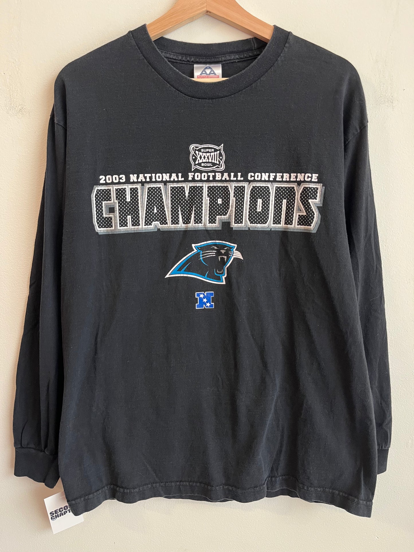 2003 Carolina Panthers Conference Champions Long Sleeve Shirt (L)