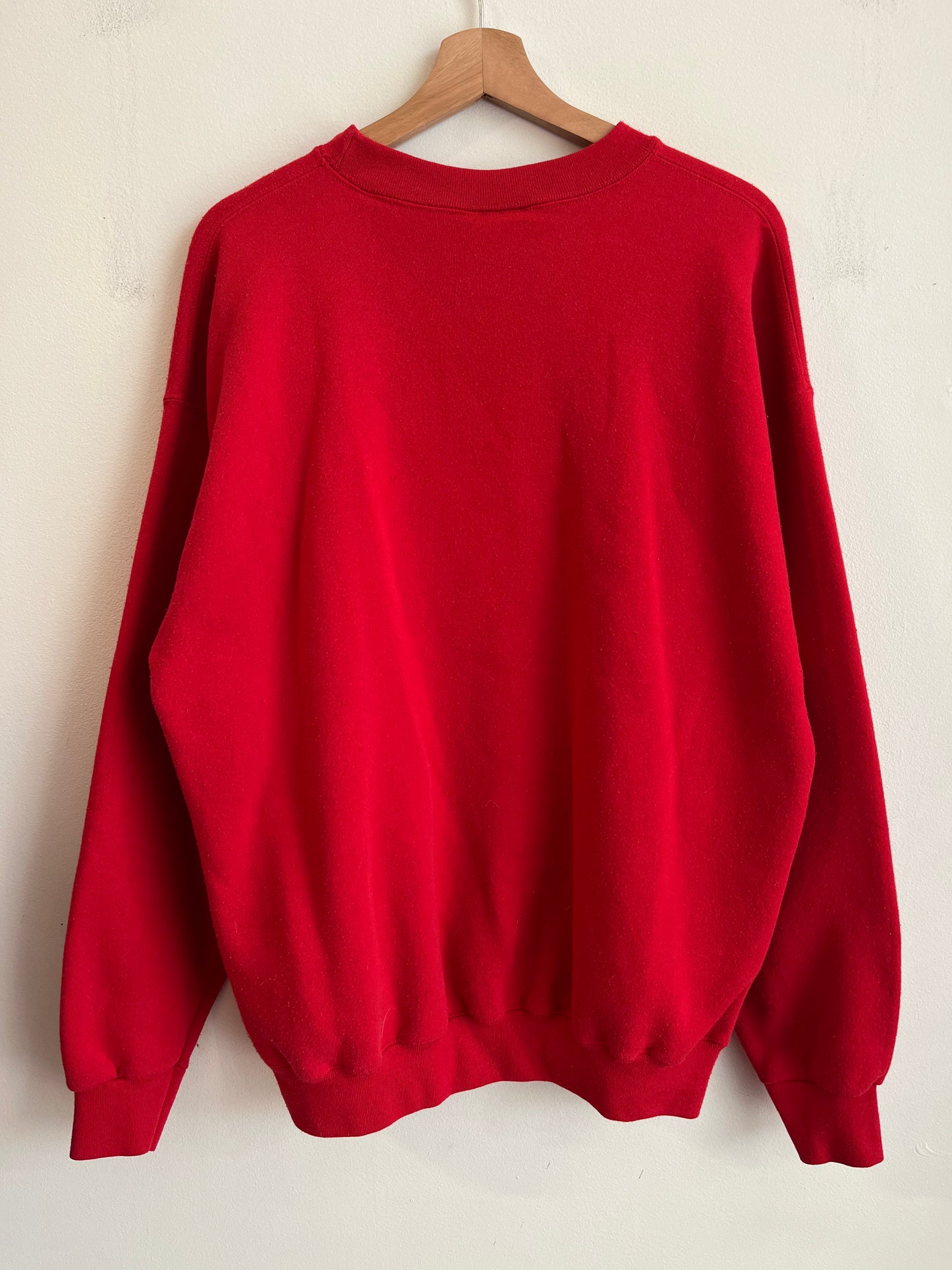 90s Indiana University Embroidered Red Crewneck (XL)