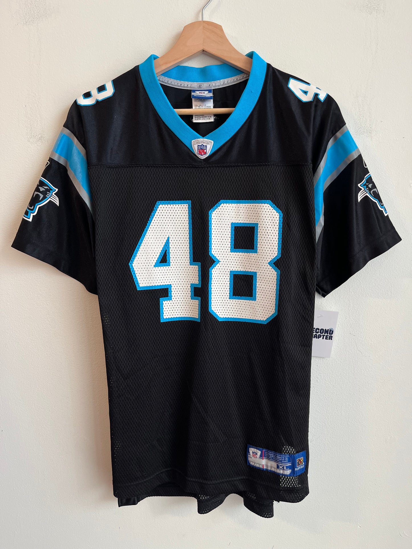 00s Carolina Panthers Stephen David Reebok Home Jersey (Youth XL)
