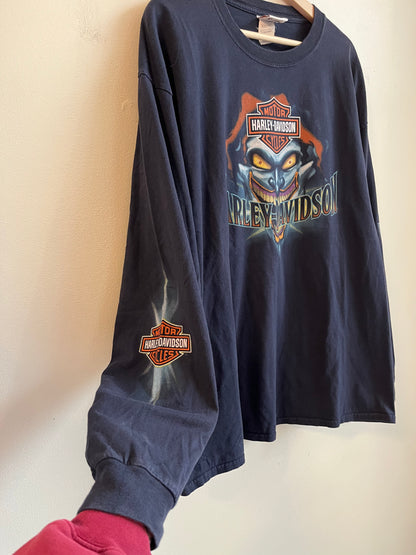 2014 Harley Davidson Jester Navy Long Sleeve Shirt (XL)