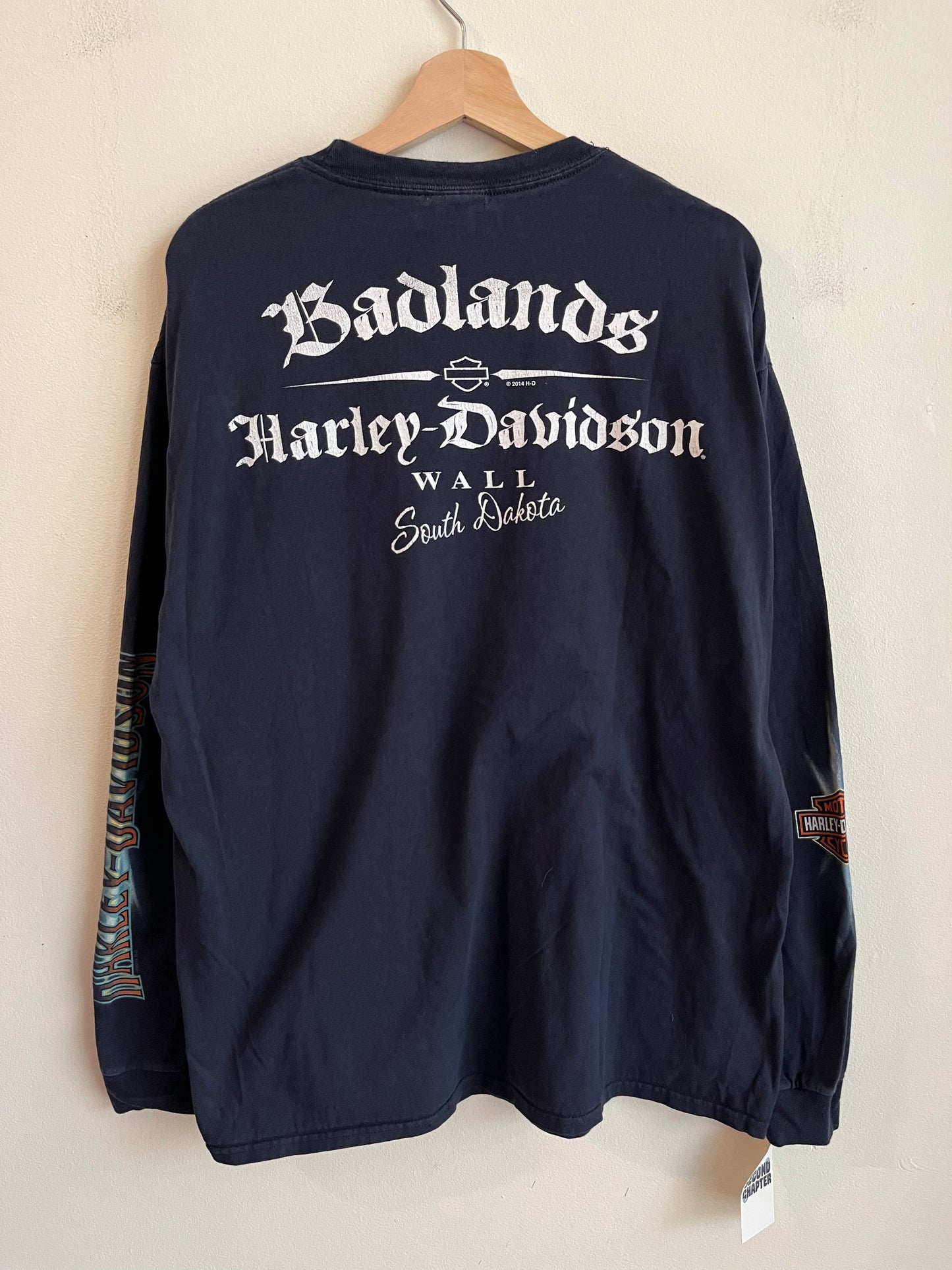 2014 Harley Davidson Jester Navy Long Sleeve Shirt (XL)