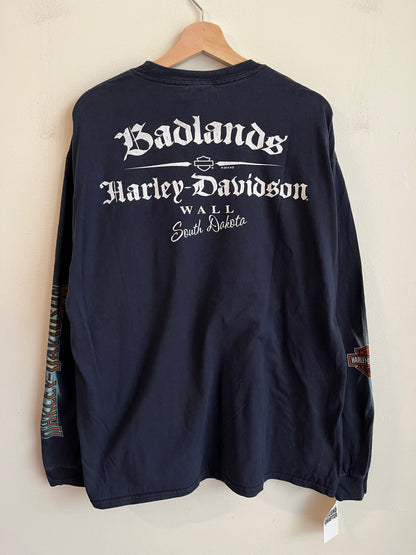 2014 Harley Davidson Jester Navy Long Sleeve Shirt (XL)