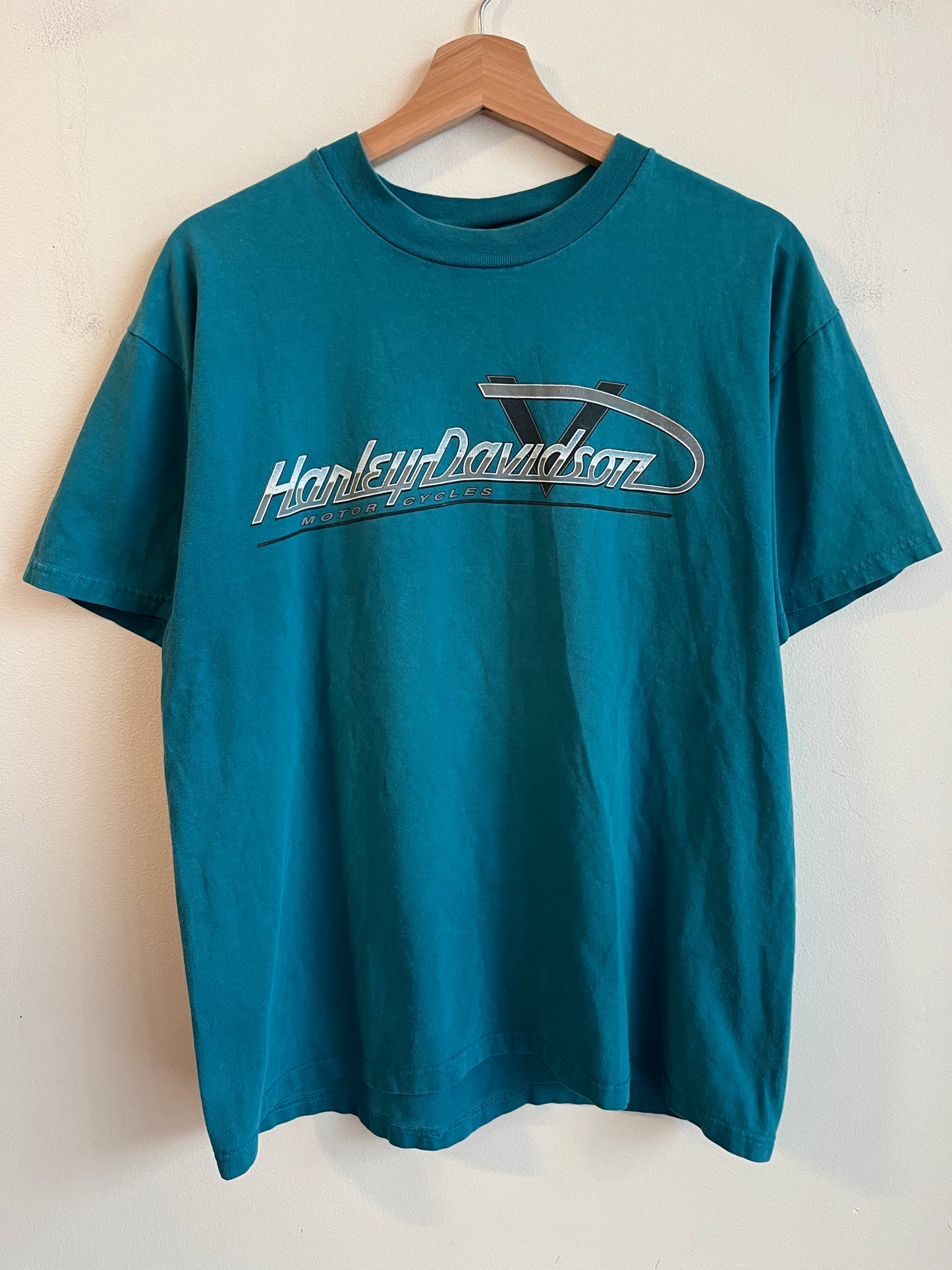90s Harley Davidson Twin Cities Teal Tee (L)