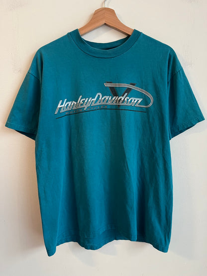 90s Harley Davidson Twin Cities Teal Tee (L)
