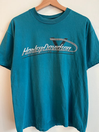 90s Harley Davidson Twin Cities Teal Tee (L)