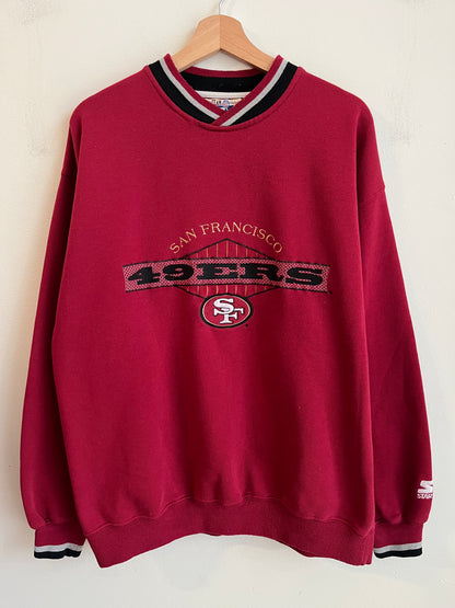 90s San Francisco 49ers Starter Embroidered Crewneck (L)