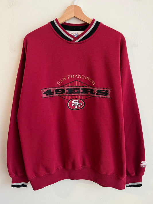 90s San Francisco 49ers Starter Embroidered Crewneck (L)