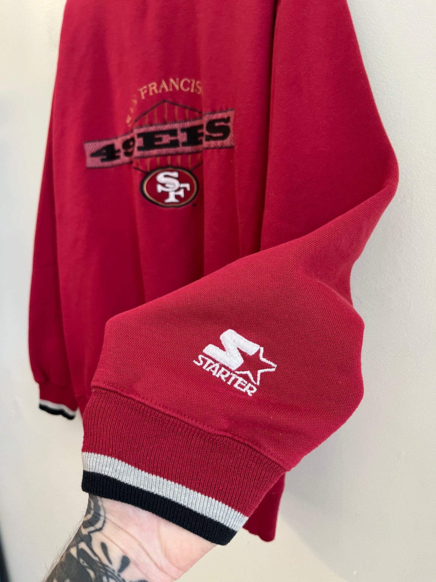 90s San Francisco 49ers Starter Embroidered Crewneck (L)