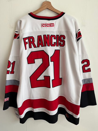 00s Carolina Hurricanes Ron Francis CCM Away Jersey (XL)