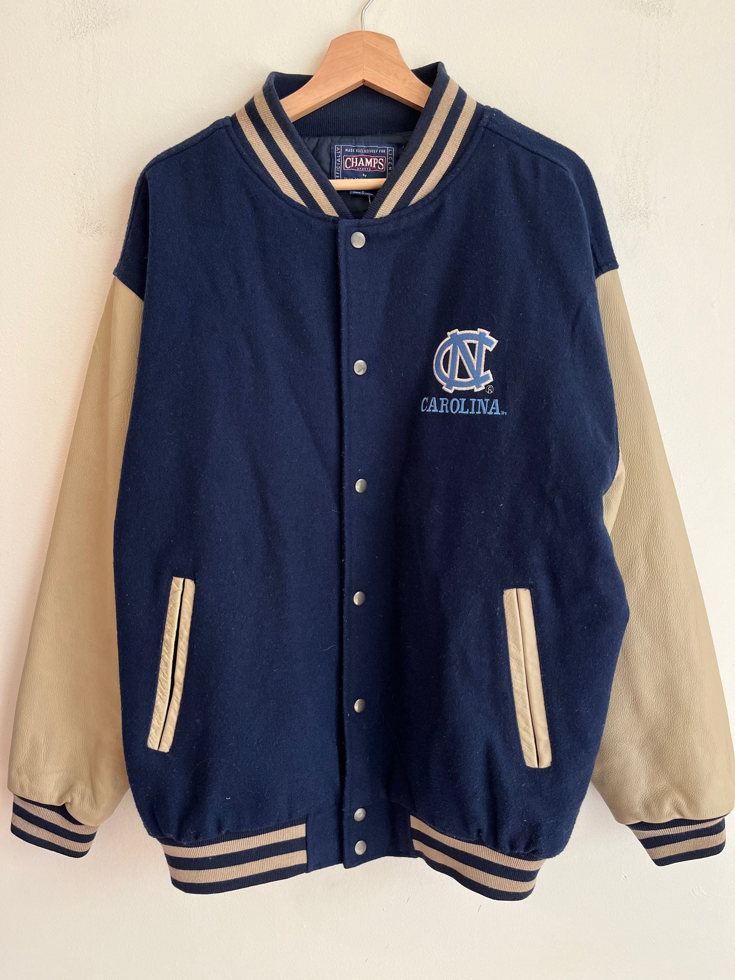 00s UNC Carolina Champs Letterman Jacket (L)