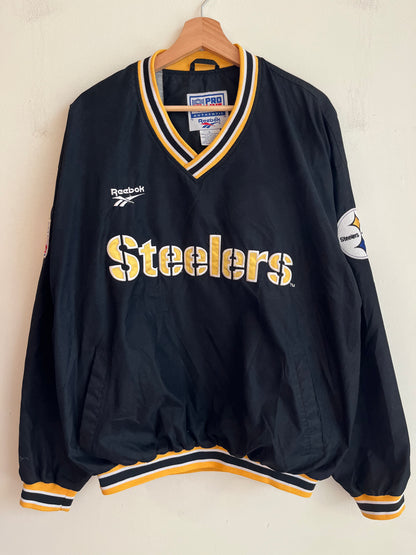 90s Pittsburgh Steelers Reebok Pro Line Windbreaker (L)