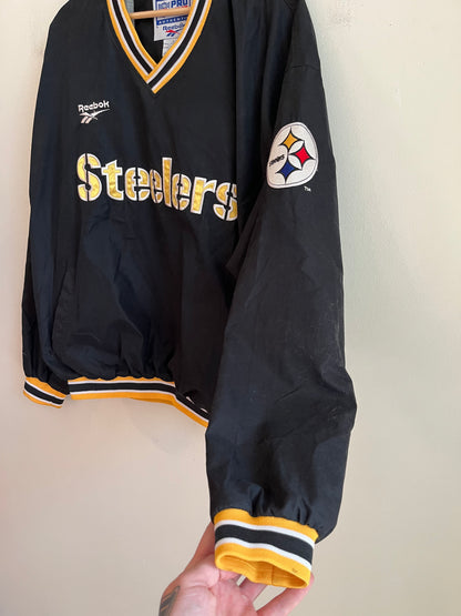 90s Pittsburgh Steelers Reebok Pro Line Windbreaker (L)