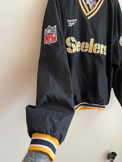 90s Pittsburgh Steelers Reebok Pro Line Windbreaker (L)