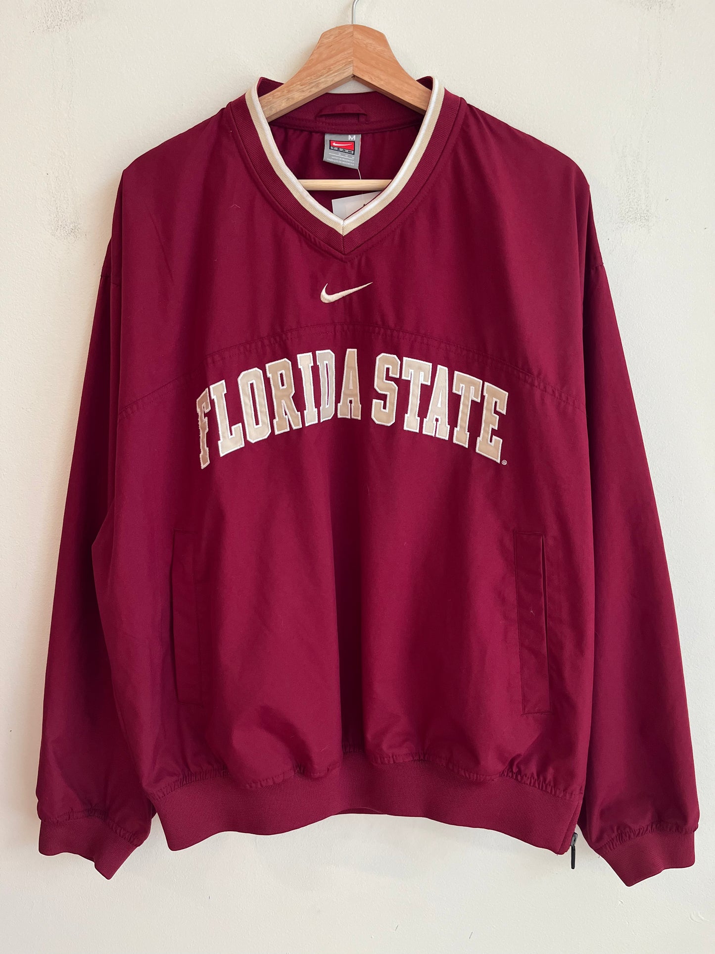 00s Florida State University Nike Center Swoosh Windbreaker (M)