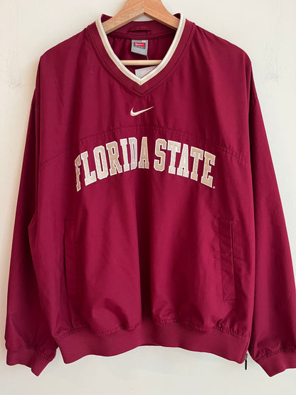 00s Florida State University Nike Center Swoosh Windbreaker (M)